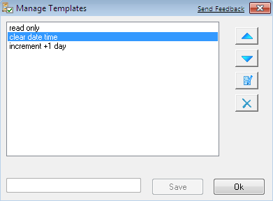Manage templates list.