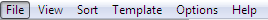 Menu bar.