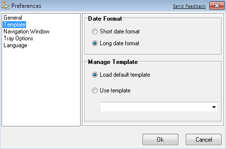 set template settings.