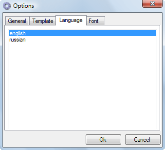 Select the interface language.