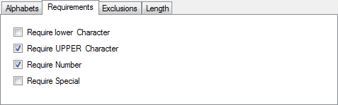 Requirements dialog.