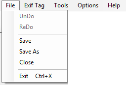 Photo EXIF Manager Menu Bar