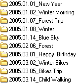result folders list