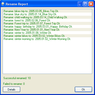 Rename Report shows