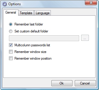 Passwords Generator - Preferences.