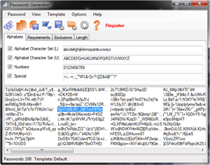 Take a look at the Passwords Generator screenshots.