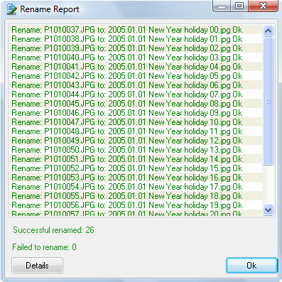 rename Report window.
